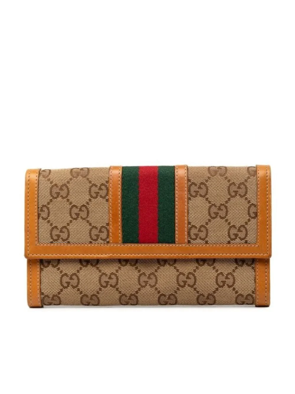 Gucci GG Canvas Sherry Line Wallet Brown